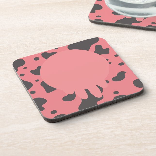 Posavasos Funny Cow Udder Pattern Pink Bebe Coaster (Lado Izquierdo)