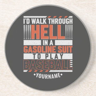 Posavasos Funny Fantástico jugador de béisbol caminaría por 
