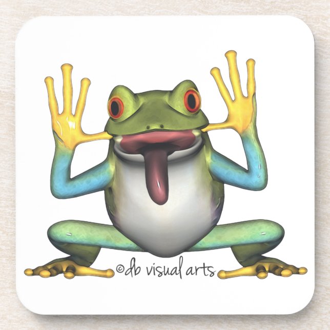 Posavasos Funny Frog Cork Coaster (Frente)