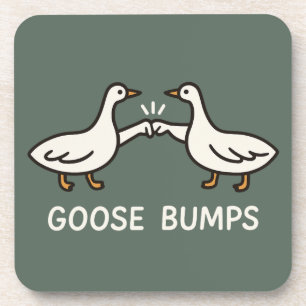 Posavasos Funny Goose Bump Personalizado   Fist Bump Geese A