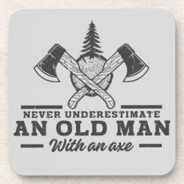Posavasos Funny Lumberjack Cita al Viejo Hombre x