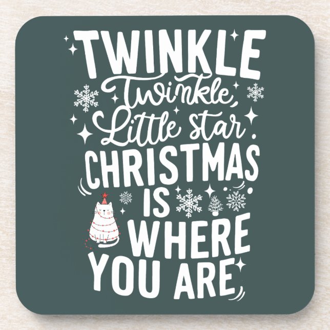 Posavasos Funny Navidades Beáis Coaster (Frente)