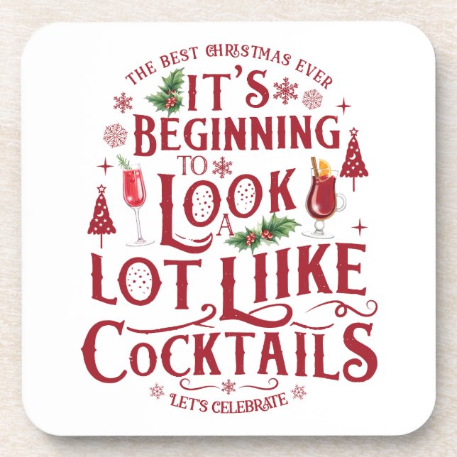 Posavasos Funny Navidades Beáis Coaster (Frente)