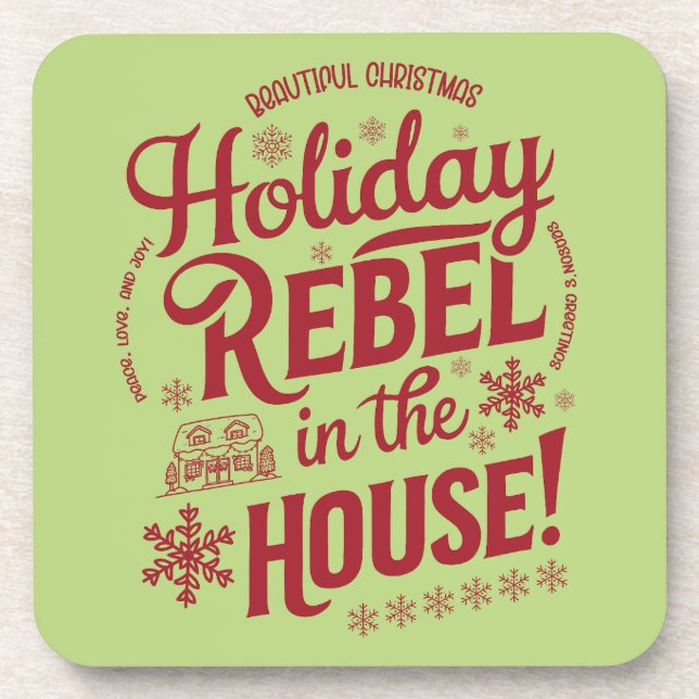 Posavasos Funny Navidades Beáis Coaster (Frente)