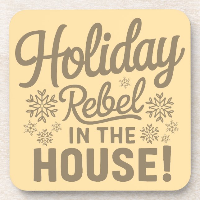 Posavasos Funny Navidades Beáis Coaster (Frente)