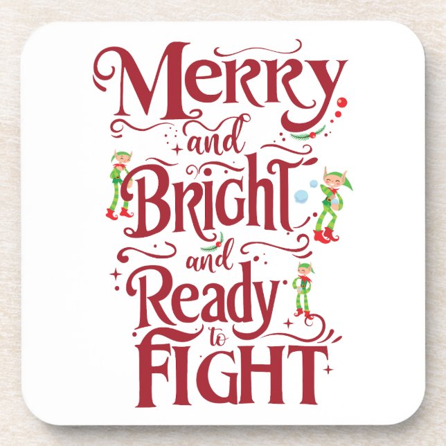 Posavasos Funny Navidades Beáis Coaster (Frente)