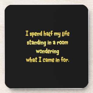 Posavasos Funny parado en un Chiste de habitaciones