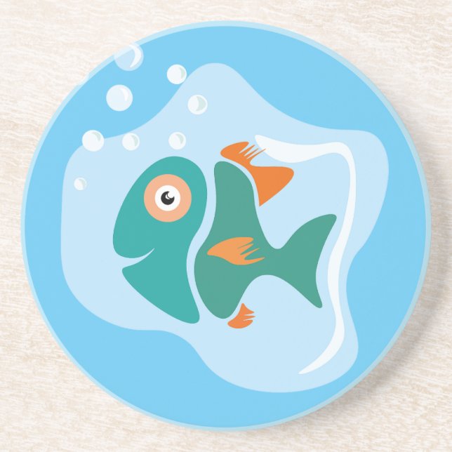 Posavasos Funny Pescado Elegante (Frente)