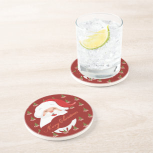 Posavasos Funny Santa - Sandstone Coaster
