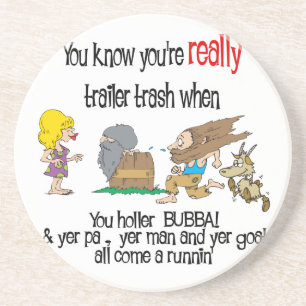 Posavasos Funny Trailer Park Sandstone Coaster