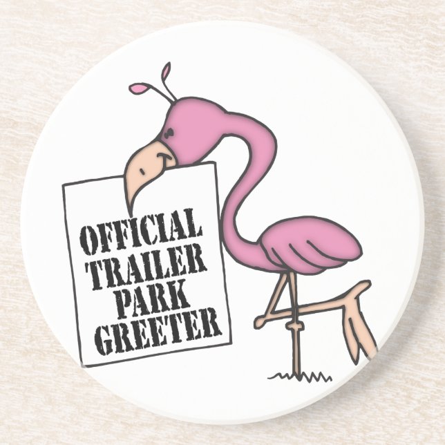 Posavasos Funny Trailer Park Sandstone Coaster (Frente)