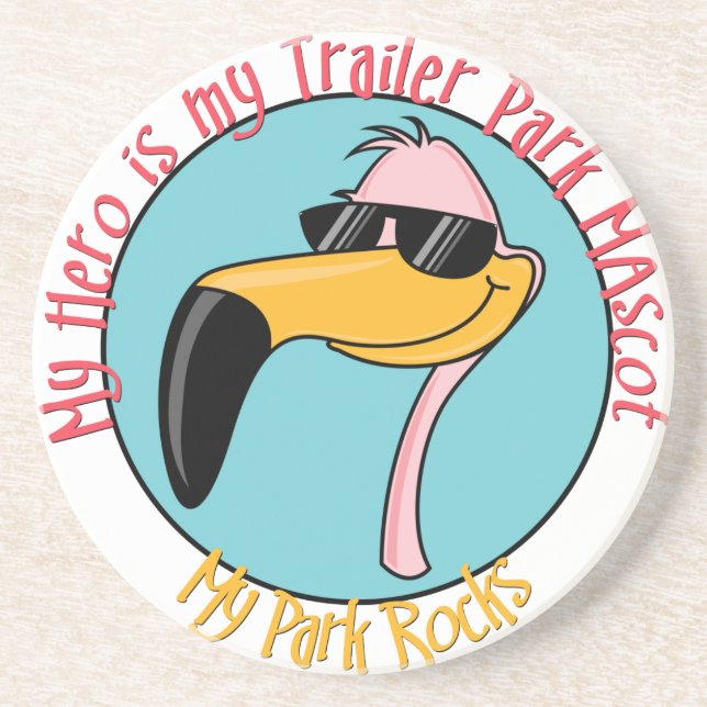 Posavasos Funny Trailer Park Sandstone Coaster (Frente)