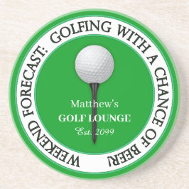 Posavasos Funny Weekend Golf Lounge / Bar Coaster