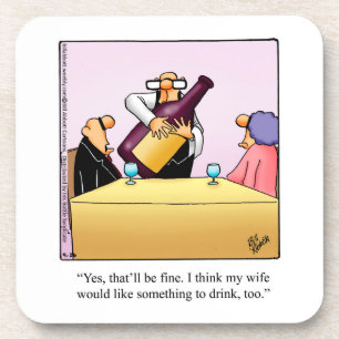 Posavasos Funny Wine Humor Coaster Set
