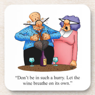 Posavasos Funny Wine Humor Coaster Set