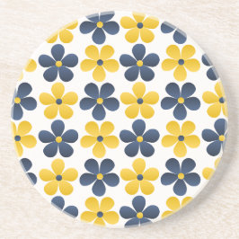 Posavasos Fusión floral: diseño de fondo vibrante