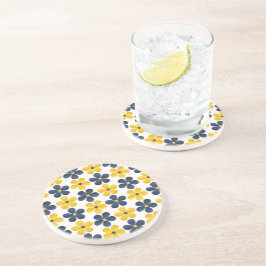 Posavasos Fusión floral: diseño de fondo vibrante