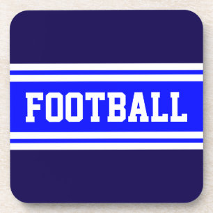 Posavasos FÚTBOL Brillante Marina Azul franjas de Carreras b