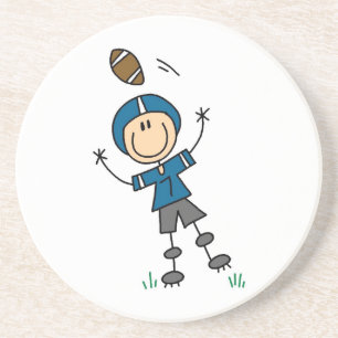 Posavasos Fútbol de Figuras de Palitos Azul