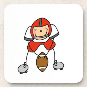 Posavasos Fútbol de Figuras de Palitos Rojo