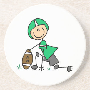 Posavasos Fútbol de Figuras de Palitos Verde