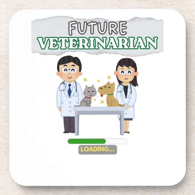Posavasos Future Veterinarian Loading – Vet Student Design (Frente)