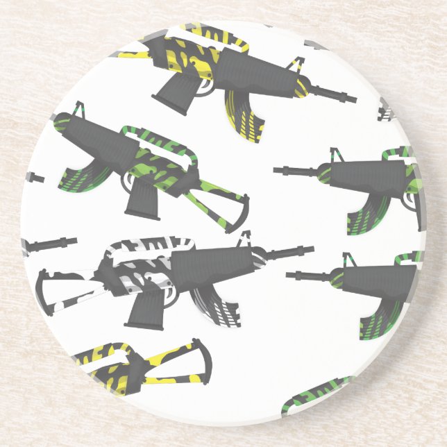 Posavasos Futurista arma de máquina (Frente)