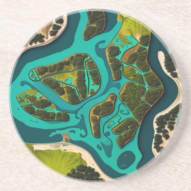 Posavasos Futuristic Marshlands (Frente)