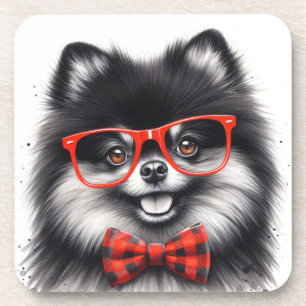 Posavasos Gafas de nervio rojo pomeraniano