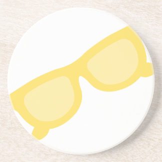 Posavasos Gafas de sol amarillas de verano gafas de hipster