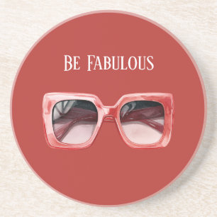 Posavasos Gafas de sol rojas fabulosas