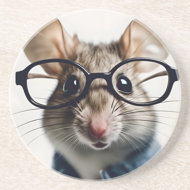 Posavasos Gafas de uso de ratón de campo (Frente)