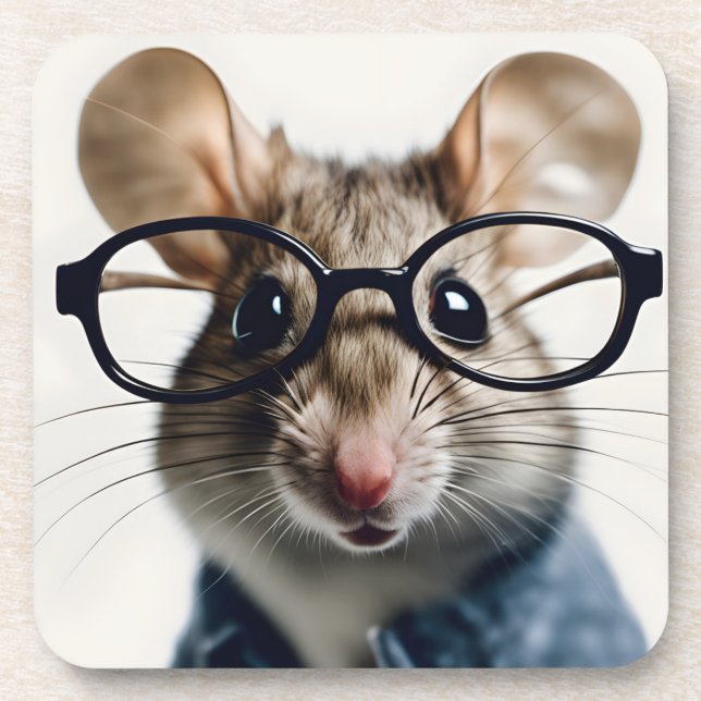 Posavasos Gafas de uso de ratón de campo (Frente)
