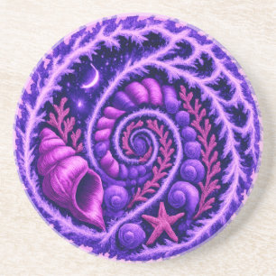 Posavasos Galaxia Espiral Océano Místico Arte de Concha Co