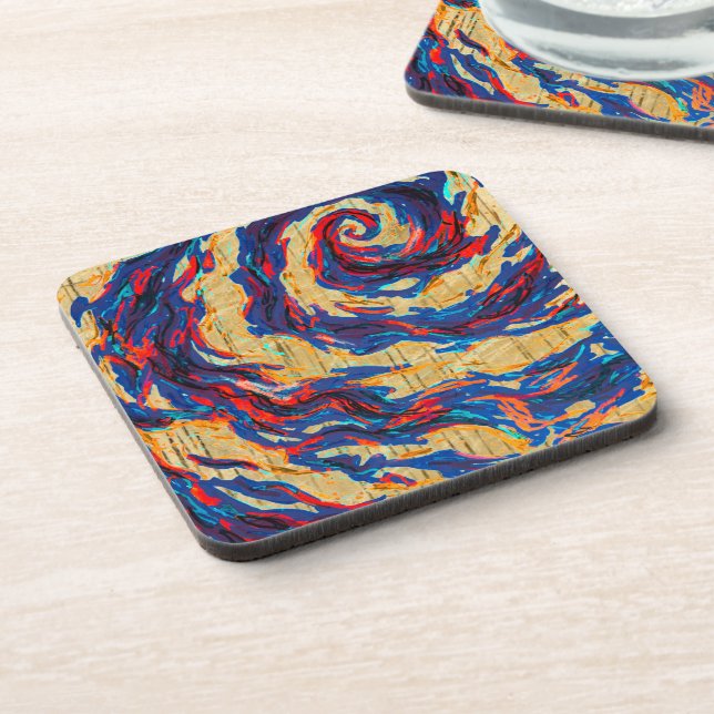 Posavasos Galaxia espiral púrpura (Lado Izquierdo)