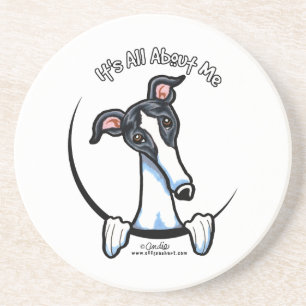 Posavasos Galgo negro blanco IAAM