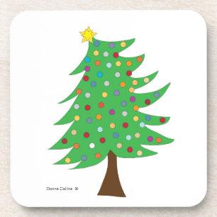 Posavasos Galleta de bebidas de árbol de Navidad
