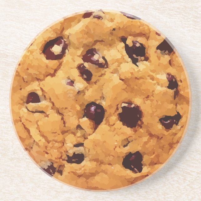 Posavasos Galleta de microprocesador de chocolate (Frente)
