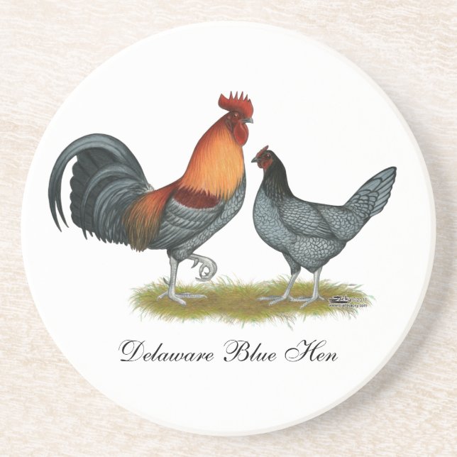 Posavasos Gallina del azul de Delaware (Frente)