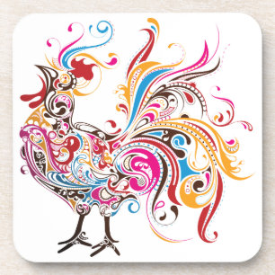Posavasos Gallo adornado