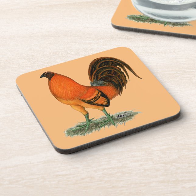 Posavasos Gallo Ginger Rojo Gamecock (Lado Izquierdo)