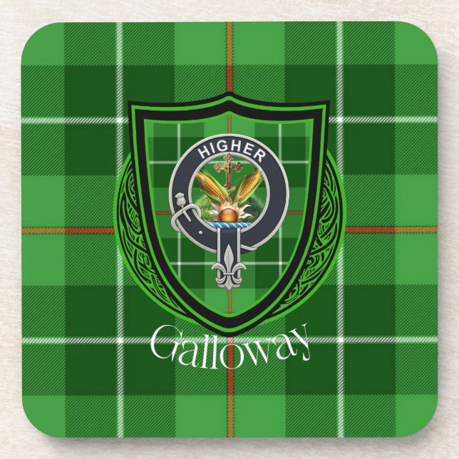 Posavasos Galloway Scottish Clan Tartan & Crest (Frente)