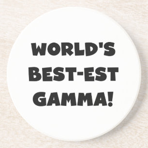 Posavasos Gamma del Mejor-est del mundo blanco y negro