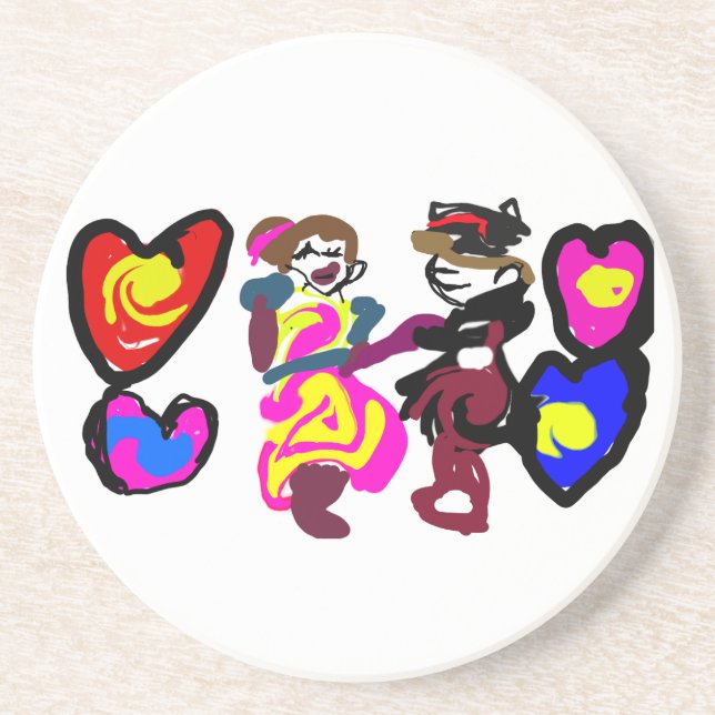 Posavasos Ganar amor en San Valentín (Frente)
