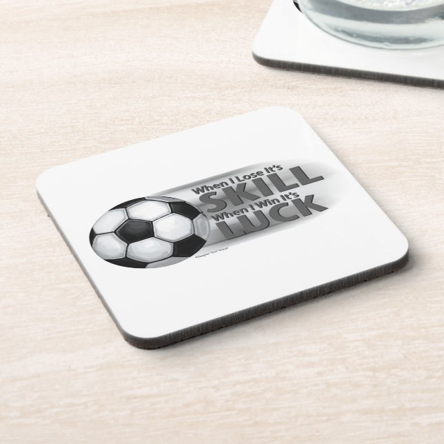 Posavasos Ganar la habilidad para perder el fútbol de suerte (Lado Izquierdo)