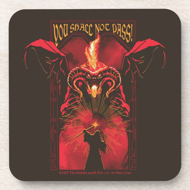 Posavasos GANDALF™ Vs Balrog "No Pasarás" Gráfico (Frente)