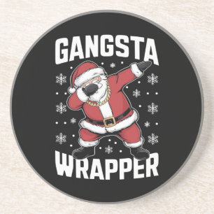 Posavasos Gangsta Wrapper Funny Dabbing Santa Navidades