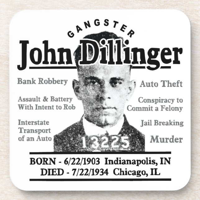 Posavasos Gangster John Dillinger (Frente)