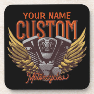 Posavasos Garaje de motocicleta personalizada Eagle Wings Bi