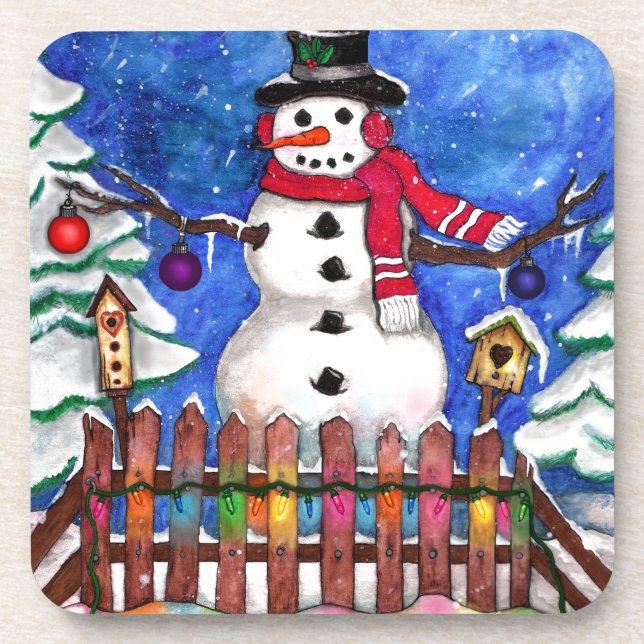 Posavasos Garden Snowman (Frente)